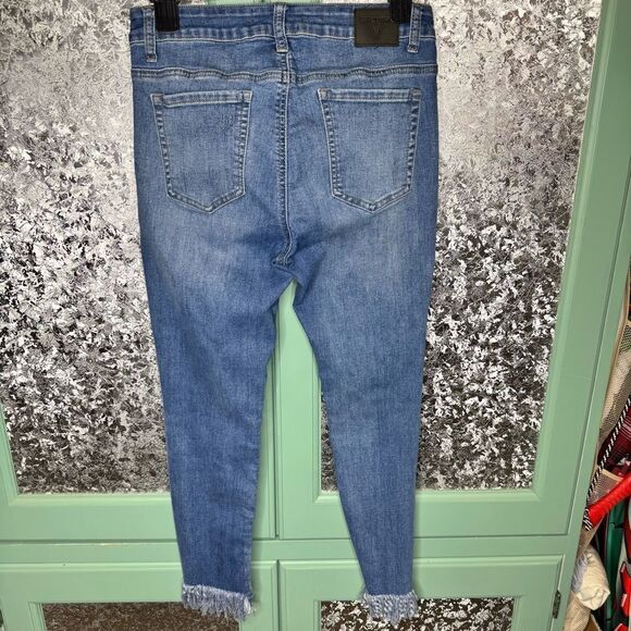 L&B Lucky and Blesseded Blue Midrise Ankle Skinny Jeans Size 8 - Picture 2 of 7